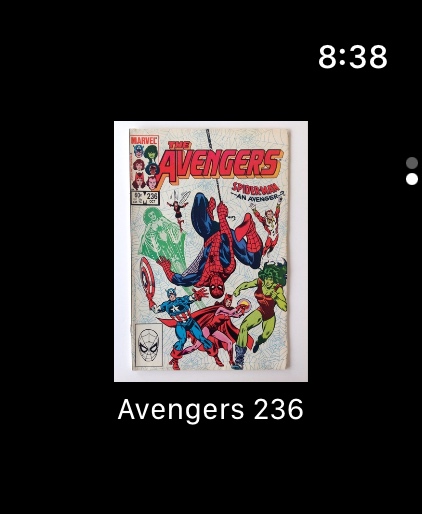 A featured comic cover in Near Mint on Apple Watch